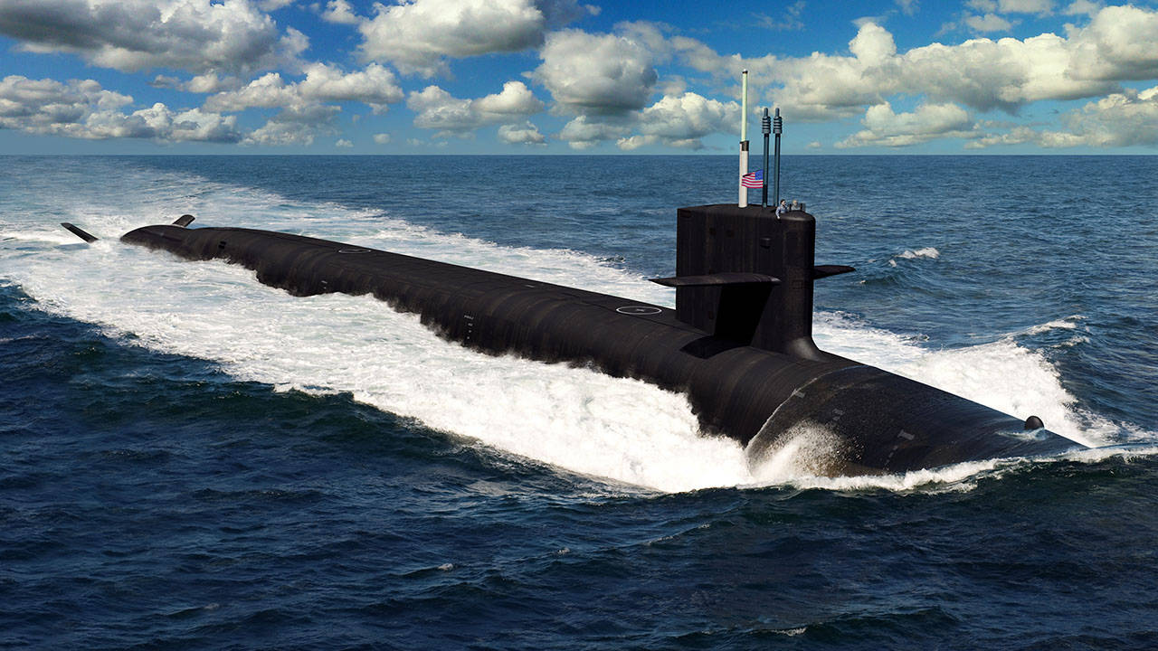 rendering of Columbia-class submarine