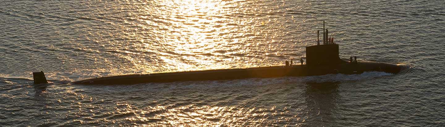 Virginia-class submarine at sea 