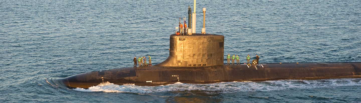 Virginia-class submarine at sea