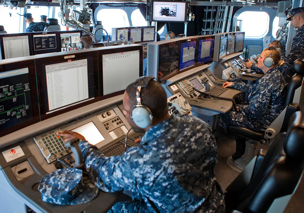 Navy sailors in LCS