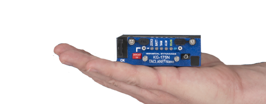 TACLANE Nano in Hand Cut-out