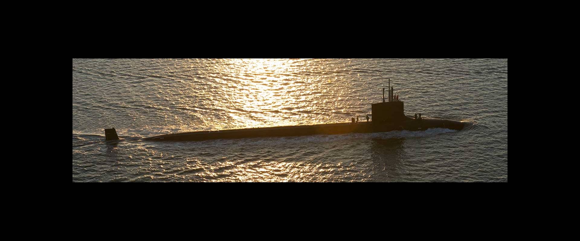 Virginia-class submarine at sea 