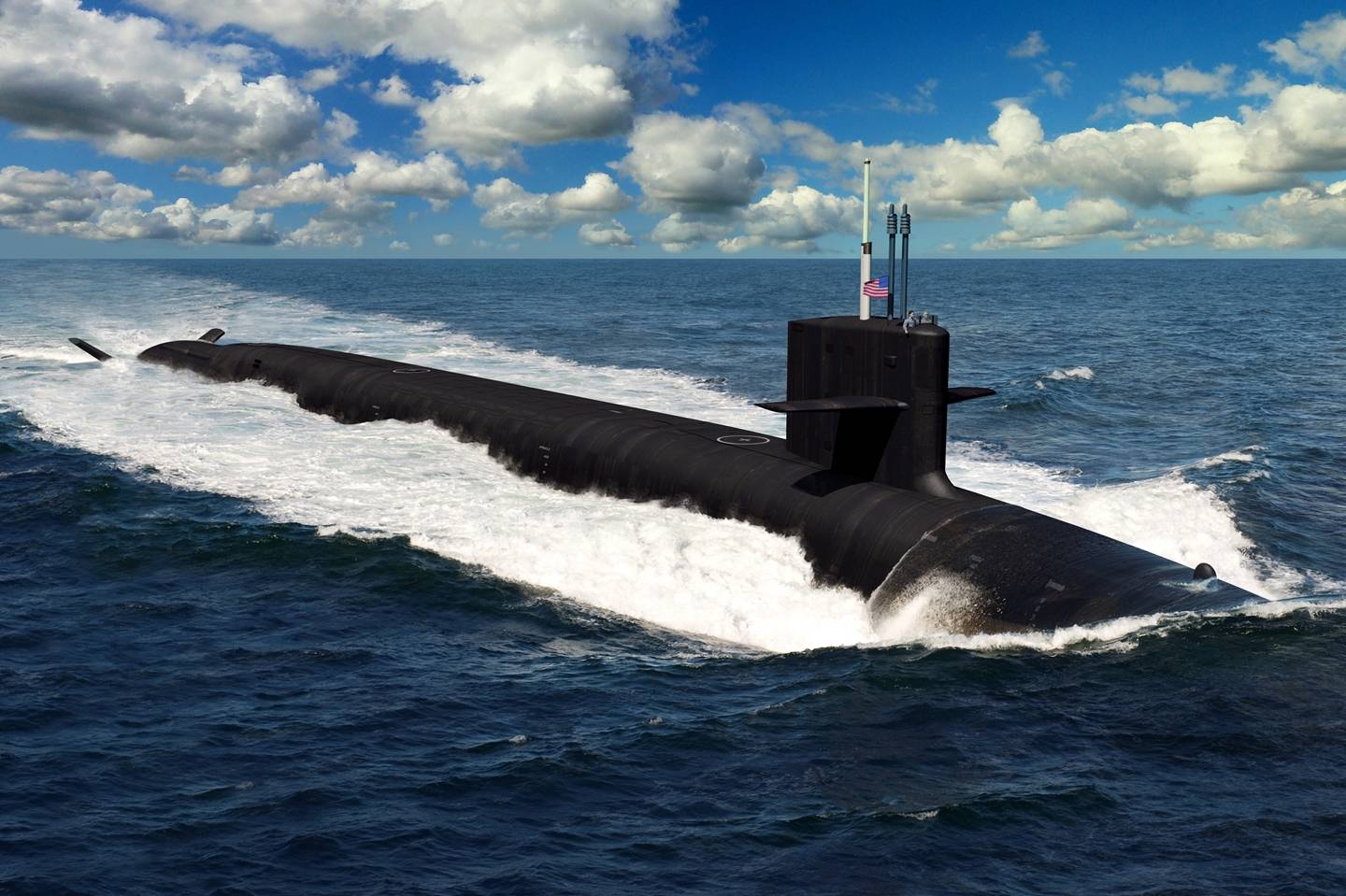 artist rendering a of Columbia-class submarine