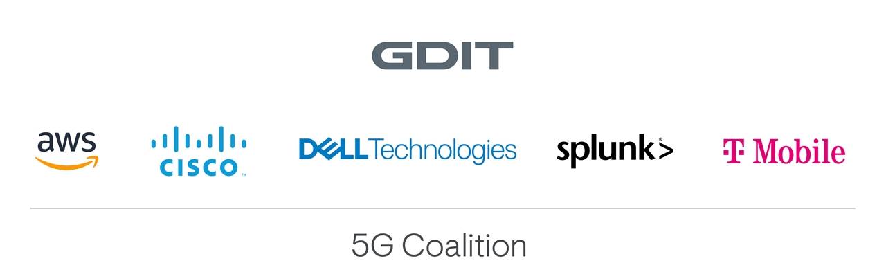 GDIT, AWS, Cisco, Dell Technologies, Splunk and T-Mobile logos