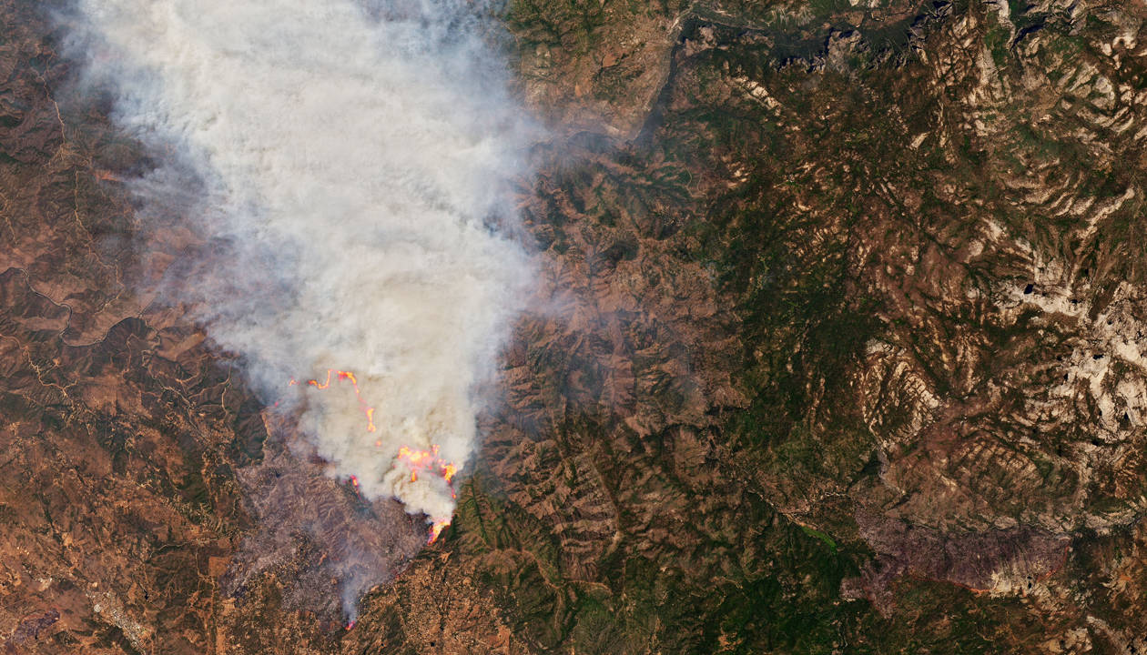 Image from the Landsat 8 satellite, which Mission Systems supports for NASA and the U.S. Geological Survey