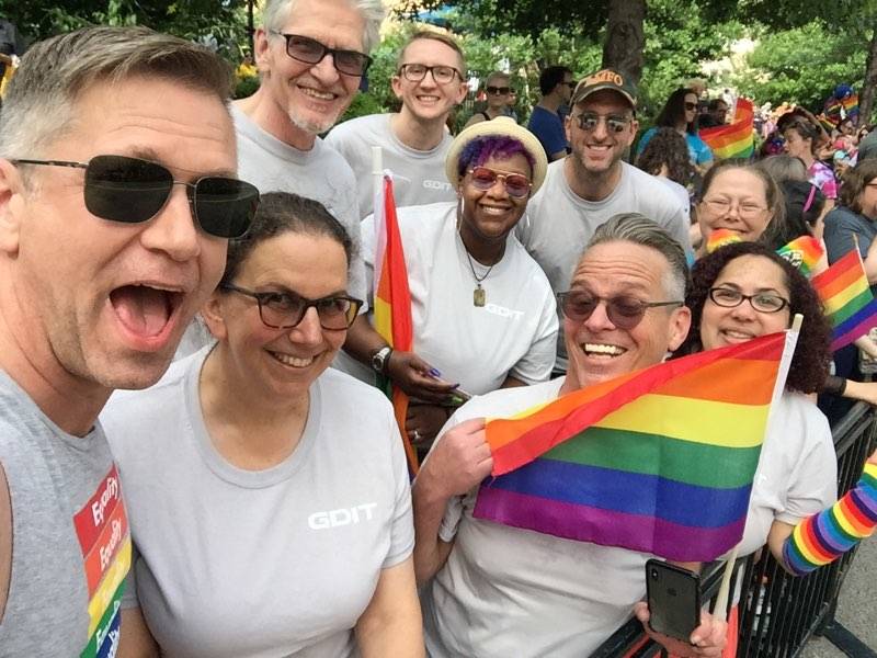 GDIT employees at the DC Pride parade